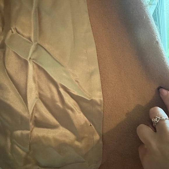 Vintage Marvin Richards Lambswool & Satin Brown Teddy Jacket with Faux Fur Trim - Picture 14 of 16